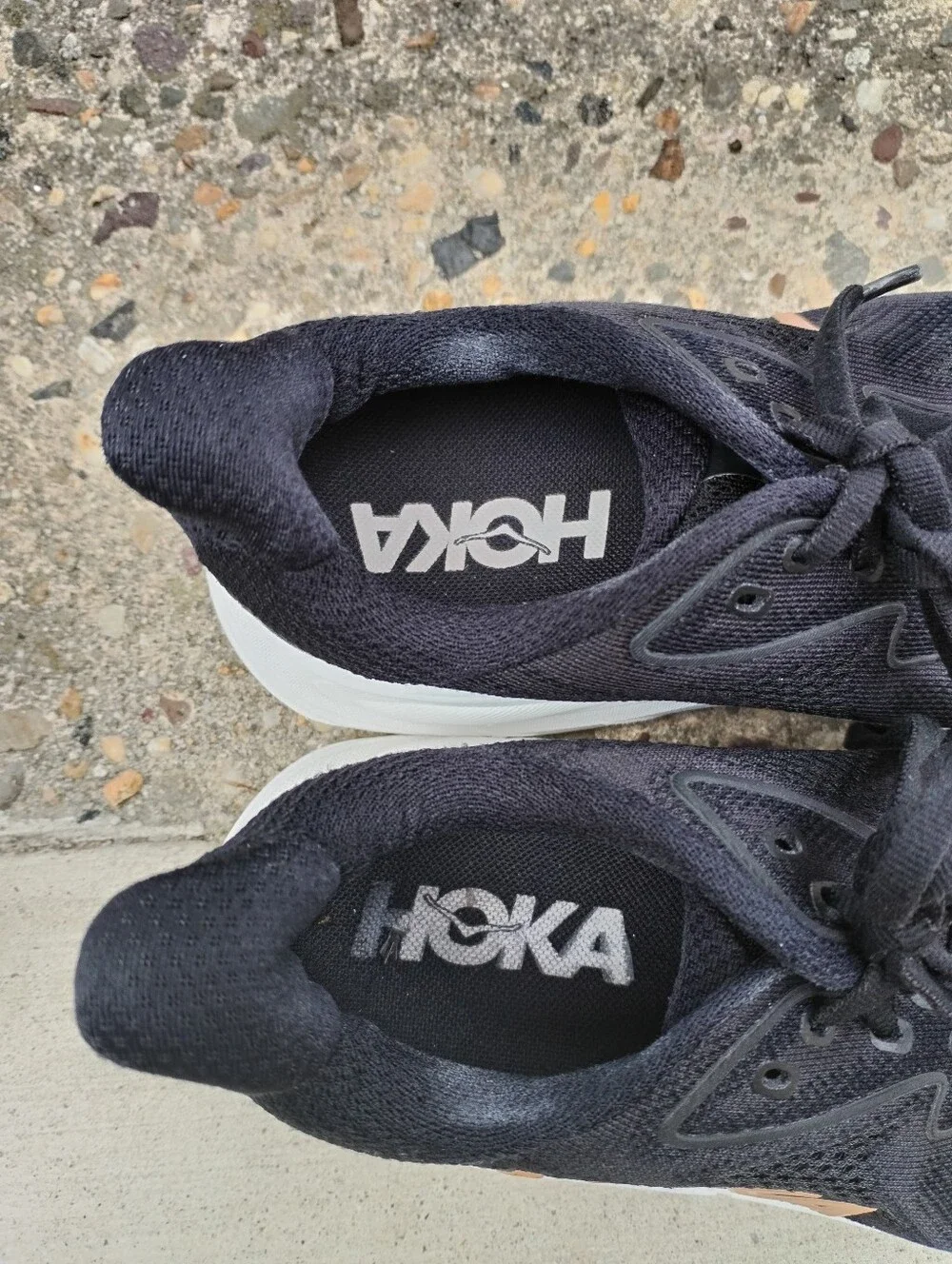HOKA Clifton 10 Women’s 7.5b Black Rose Gold Running Shoes Athletic Sneaker